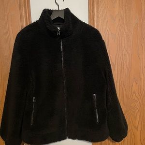 AVA & VIV Sherpa Bomber Jacket Black
